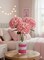 2PC Romantic 18-Inch Pink Hydrangea Stem- Charming 7-Inch Diameter - Ideal for Home Décor, Wedding Centerpieces, and Special Occasion Floral Designs, Floral Home by Artificial Flowers